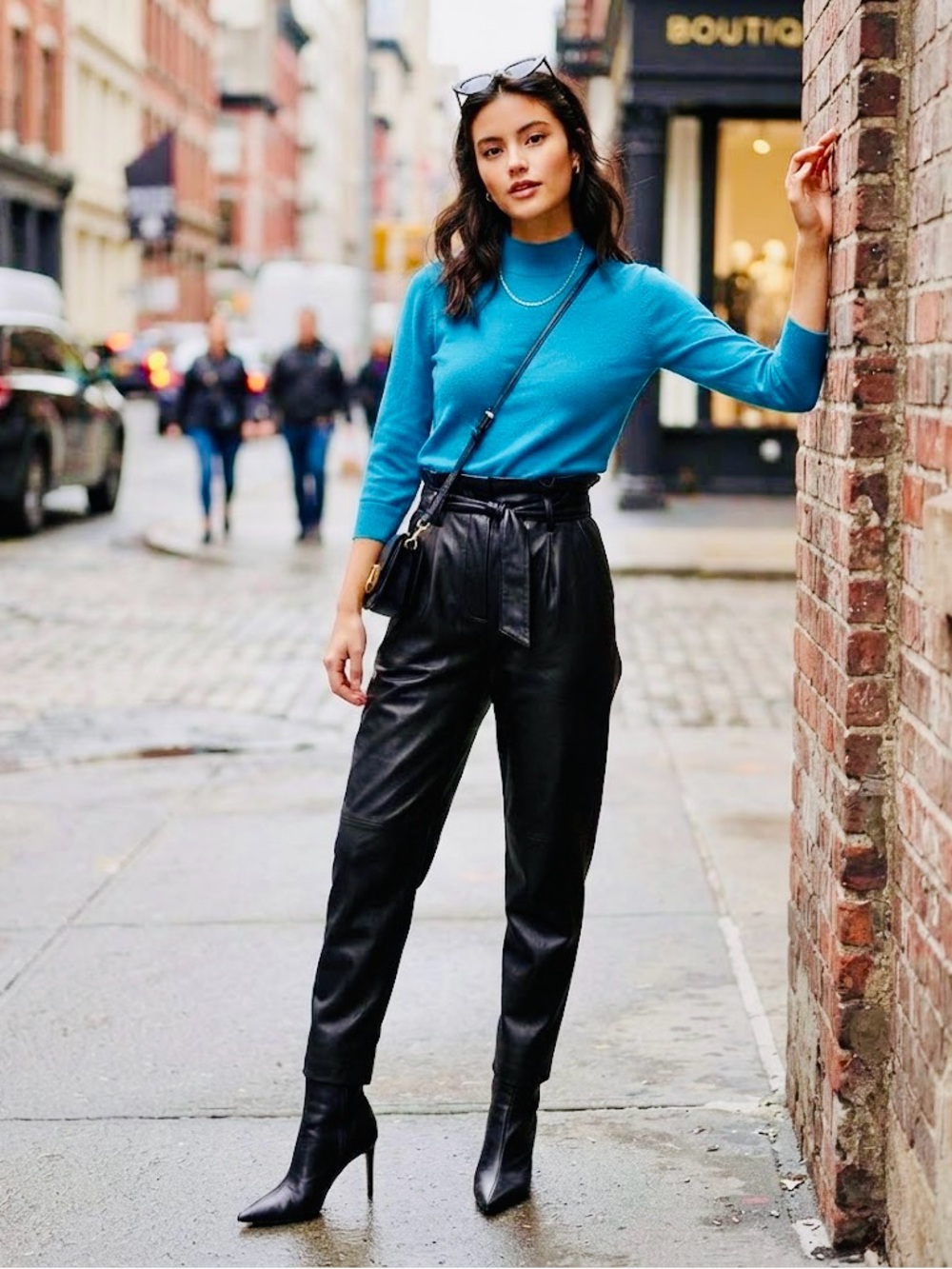 Diane Gilman Turquoise Turtleneck Sweater